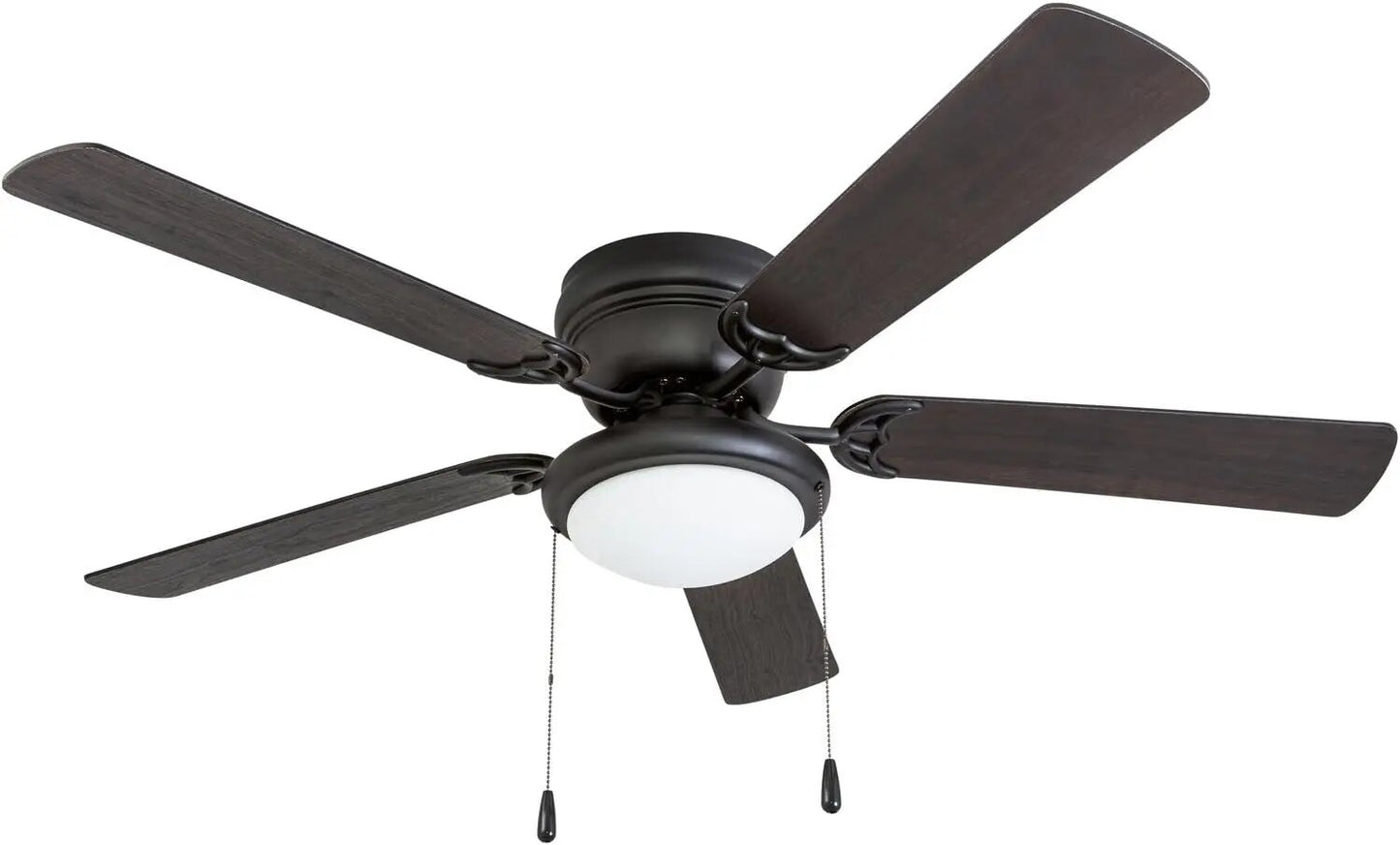 52" Matte Black West Hill Ceiling Fan with Bowl Light Kit image 1