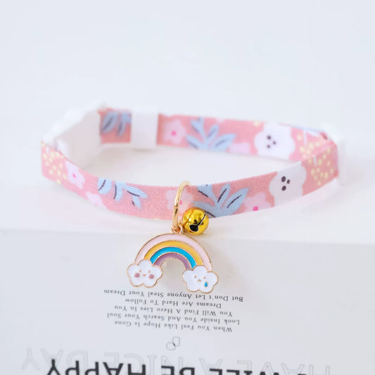 Collar de seguridad para gatos con estilo Ins Moon Cat, lazo para perros pequeños, correa ajustable para el cuello para PU