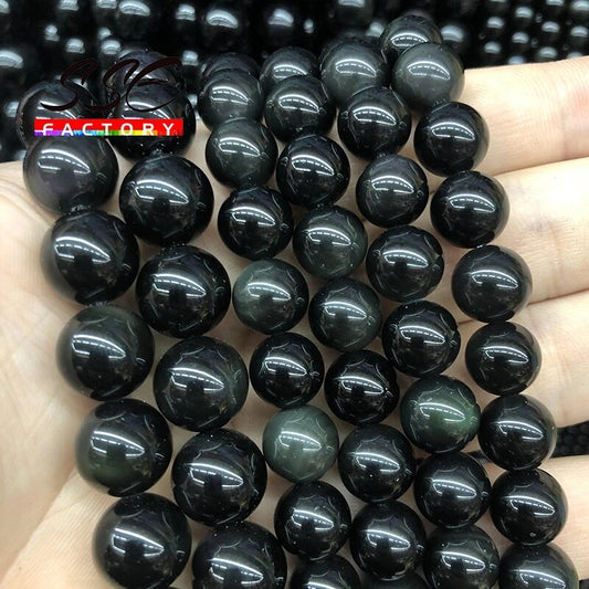 Cuentas redondas sueltas de ojo de tigre azul de piedra natural de calidad 5A, 6, 8, 10 y 12 mm