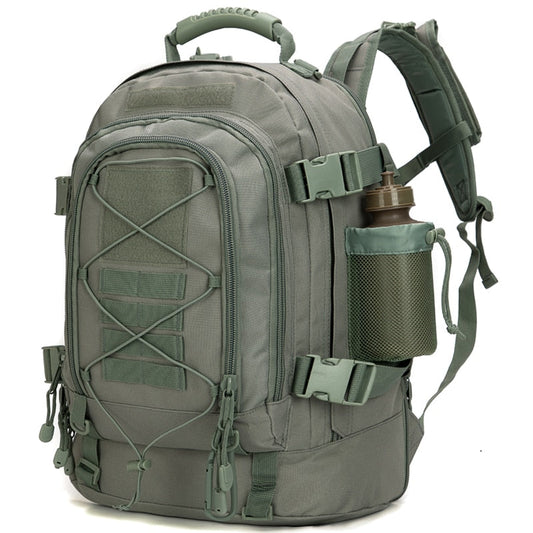 Mochila táctica militar Molle de 60 litros para hombre, ideal para senderismo, escalada y actividades al aire libre.
