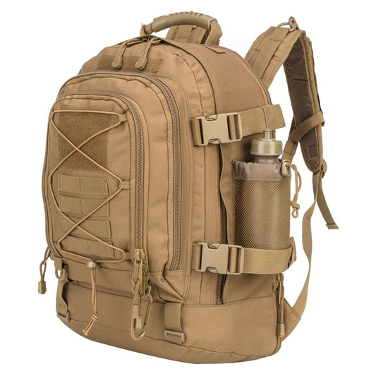 Mochila táctica militar Molle de 60 litros para hombre, ideal para senderismo, escalada y actividades al aire libre.
