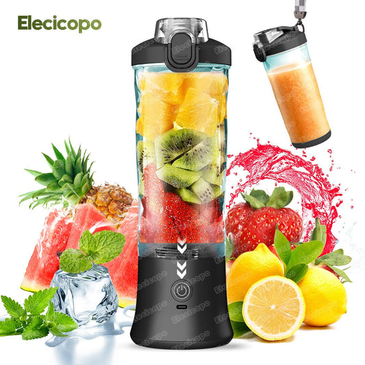 Licuadora portátil Elecicopo de 240 W, recargable por USB, mini licuadora y exprimidor.
