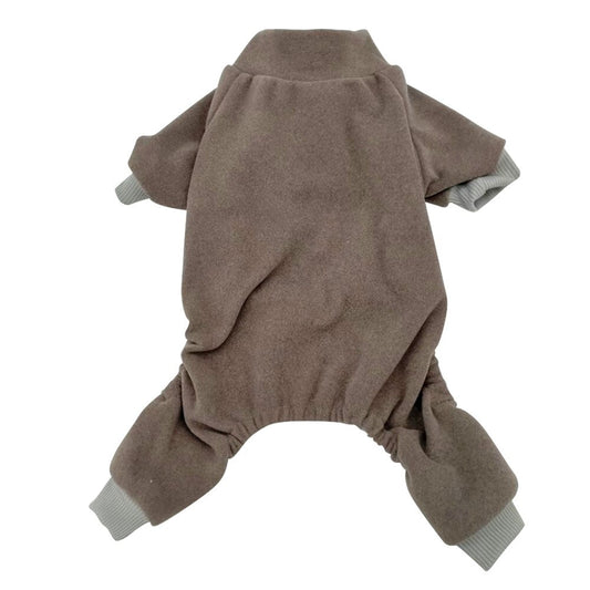 Pijamas suaves y cálidos para perros de manga larga con cuerpo completo para mascotas pequeñas