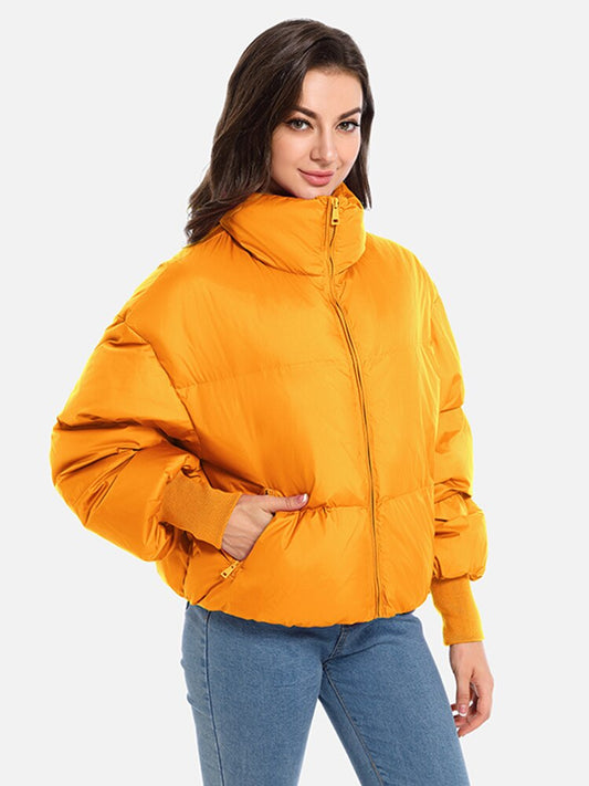 Chaqueta acolchada de invierno Orolay para mujer con solapa corta y bolsillos