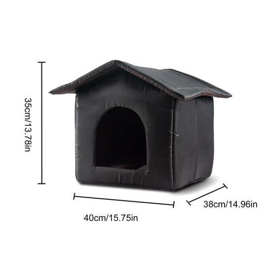 Casa para gatos impermeable para exteriores, mantiene el calor, cueva para gatos, camas nido divertidas y plegables