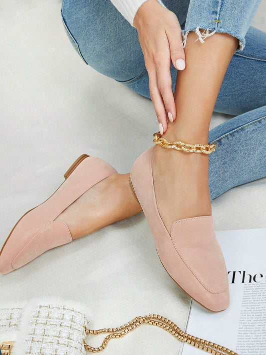 Mocasines sin cordones de imitación de nobuk