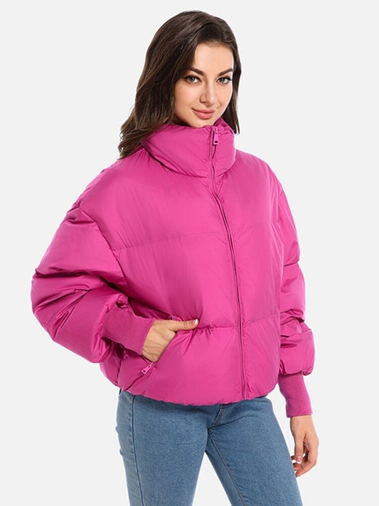 Chaqueta acolchada de invierno Orolay para mujer con solapa corta y bolsillos