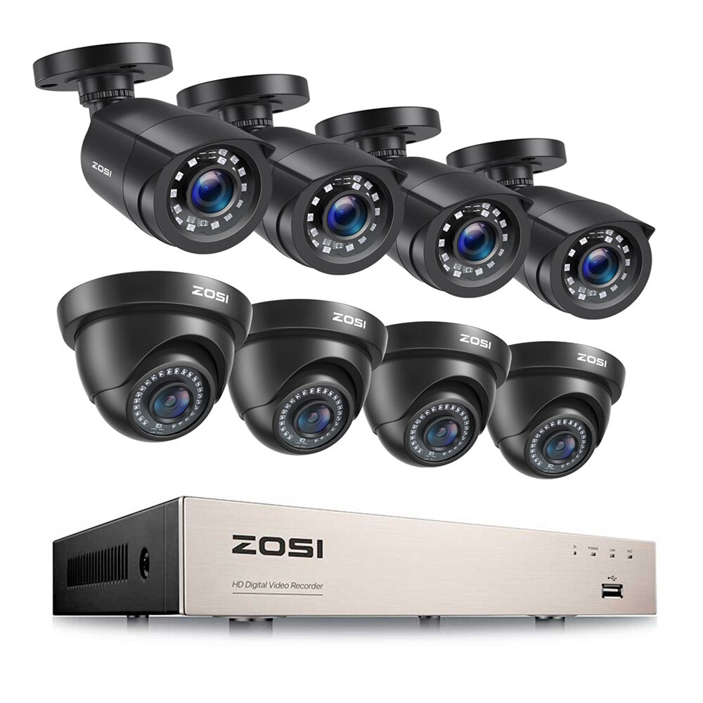 ZOSI Security Cameras System H.265+ 5MP Lite 8-Channel HD-TVI DVR Recorder image 2