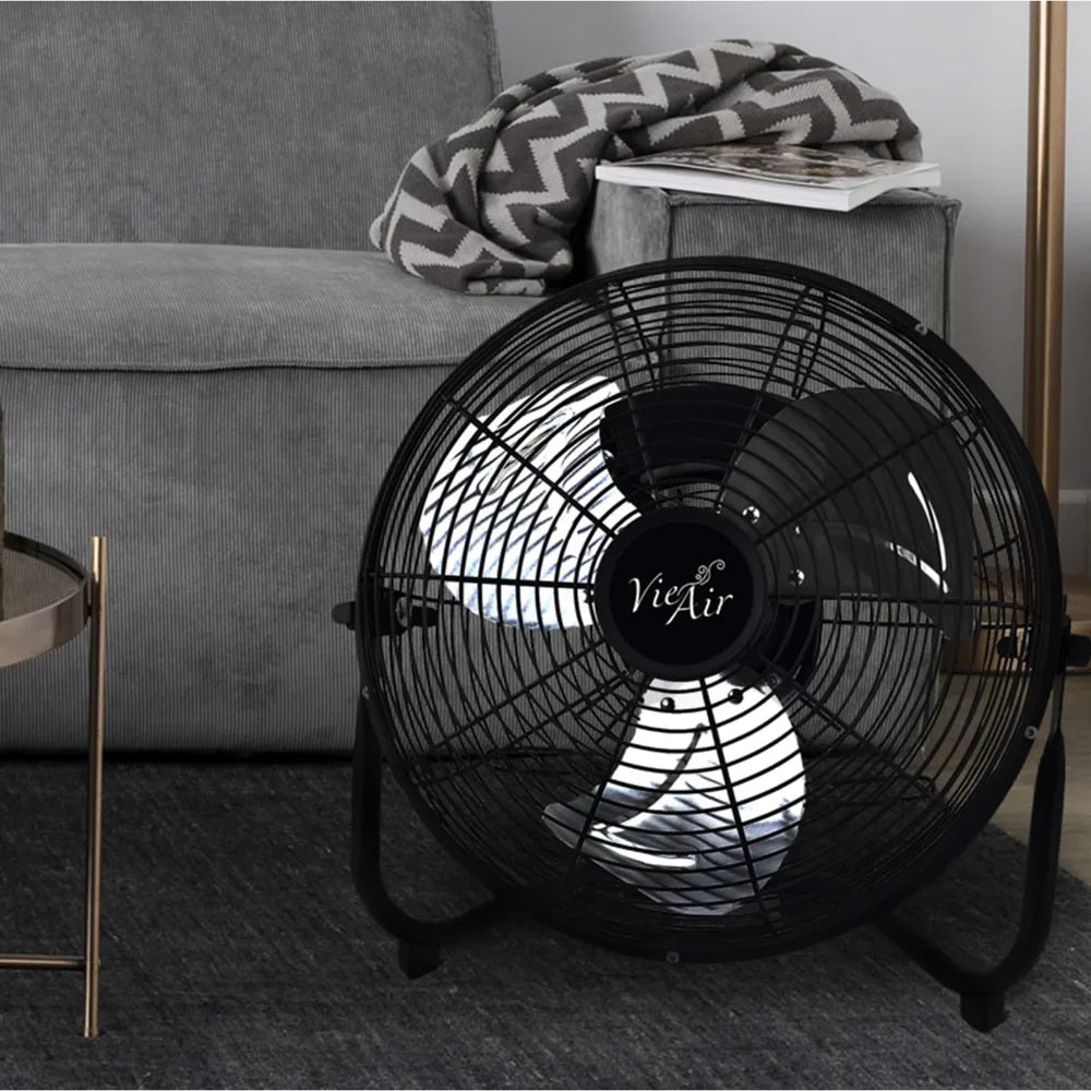 12" High Velocity All Metal Tilting 3 Speed Floor Fan image 2