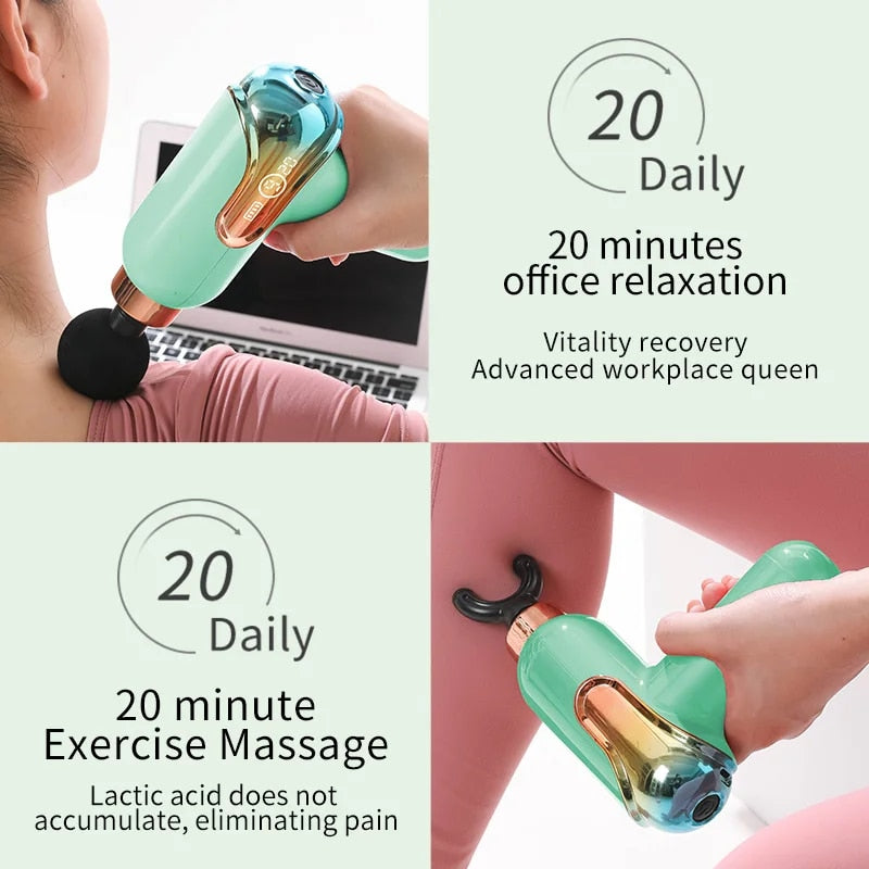 LCD Display Massage Gun Portable Electronic Massager Neck Massage Whole Body Ma image 4