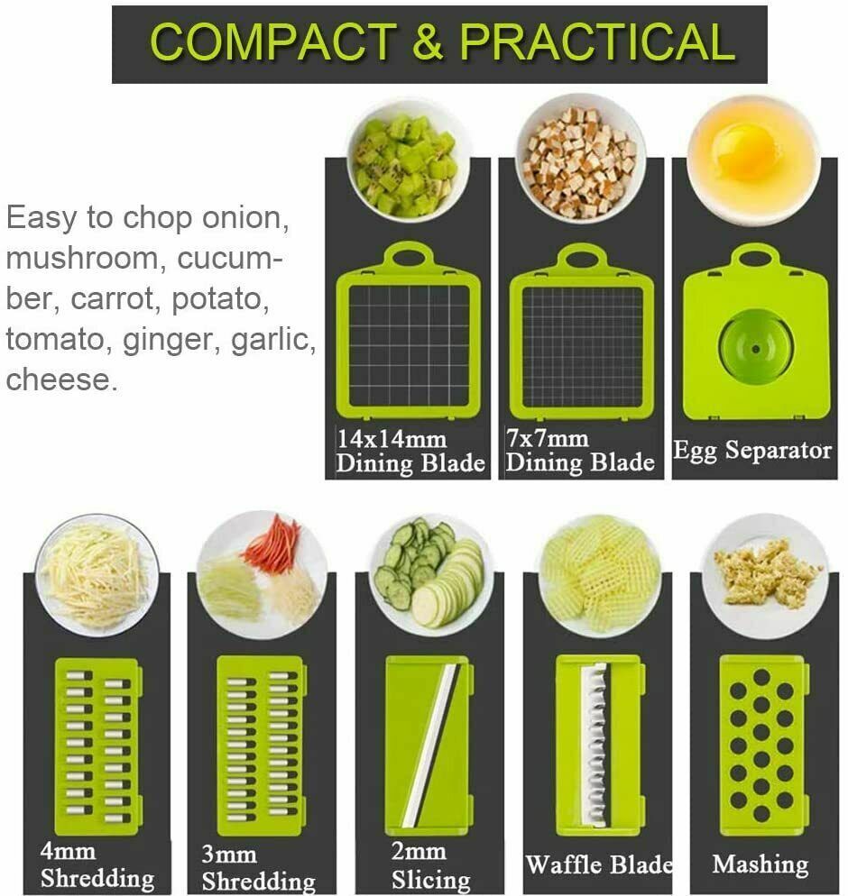 Fullstar Vegetable Chopper Spiralizer Vegetable Slicer Onion Chopper with Conta image 5