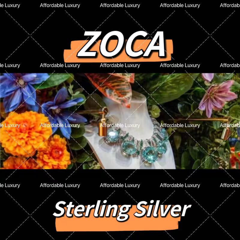 ZOCA High Quality Fine Jewelry Luxury 925 Sterling Silver Plated K Gold Necklac image 5