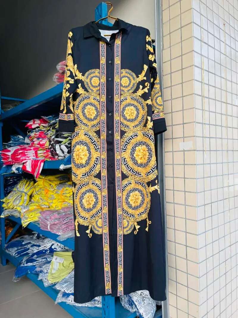 New Fashion  Shirt collar African chiffon Loose Long Dashiki Traditional Party image 3