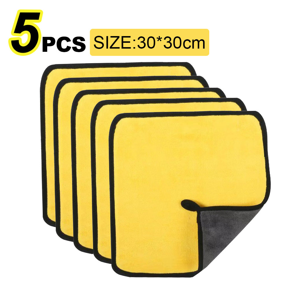 Car Wash Microfiber Towel 30x30/60CM Car Cleaning Drying Cloth Hemming Car Care image 4
