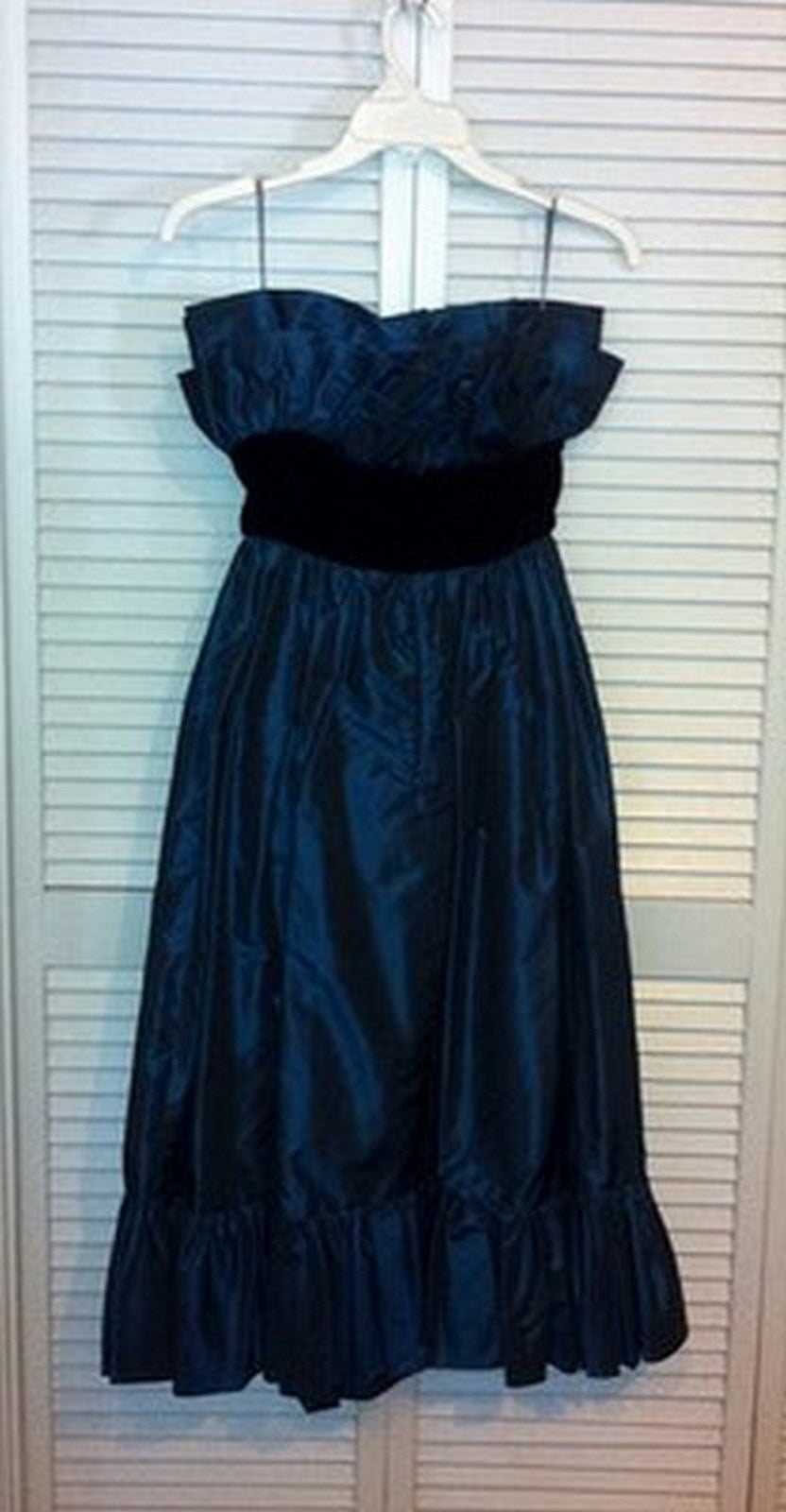 Victor Costa Women Dresses Satin Black Bow-Like Collar Size 6 image 1