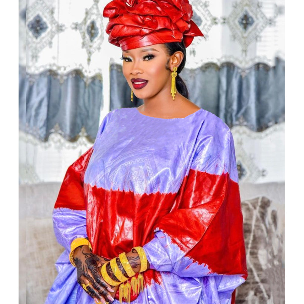Purple African Dresses For Women Traditional Wedding Party Clothing Original Ri image 2