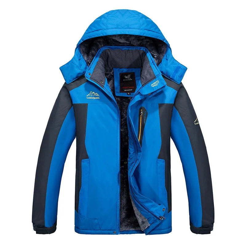 Winter Men Warm Outdoor Jackets Coats Men Waterproof Thick Fleece Jackets Men O image 1
