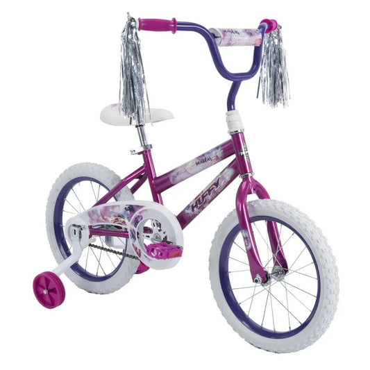 16 In. Sea Star Girl Kids Bike, Metallic Purple  Comfortable Grips, and Crushed image 0
