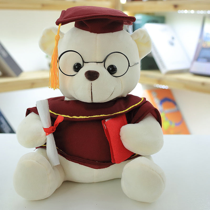 1pc 18cm Cute Graduate Dr. Bear Plush Toy Stuffed Bear kawaii Toys Funny Gradua image 4