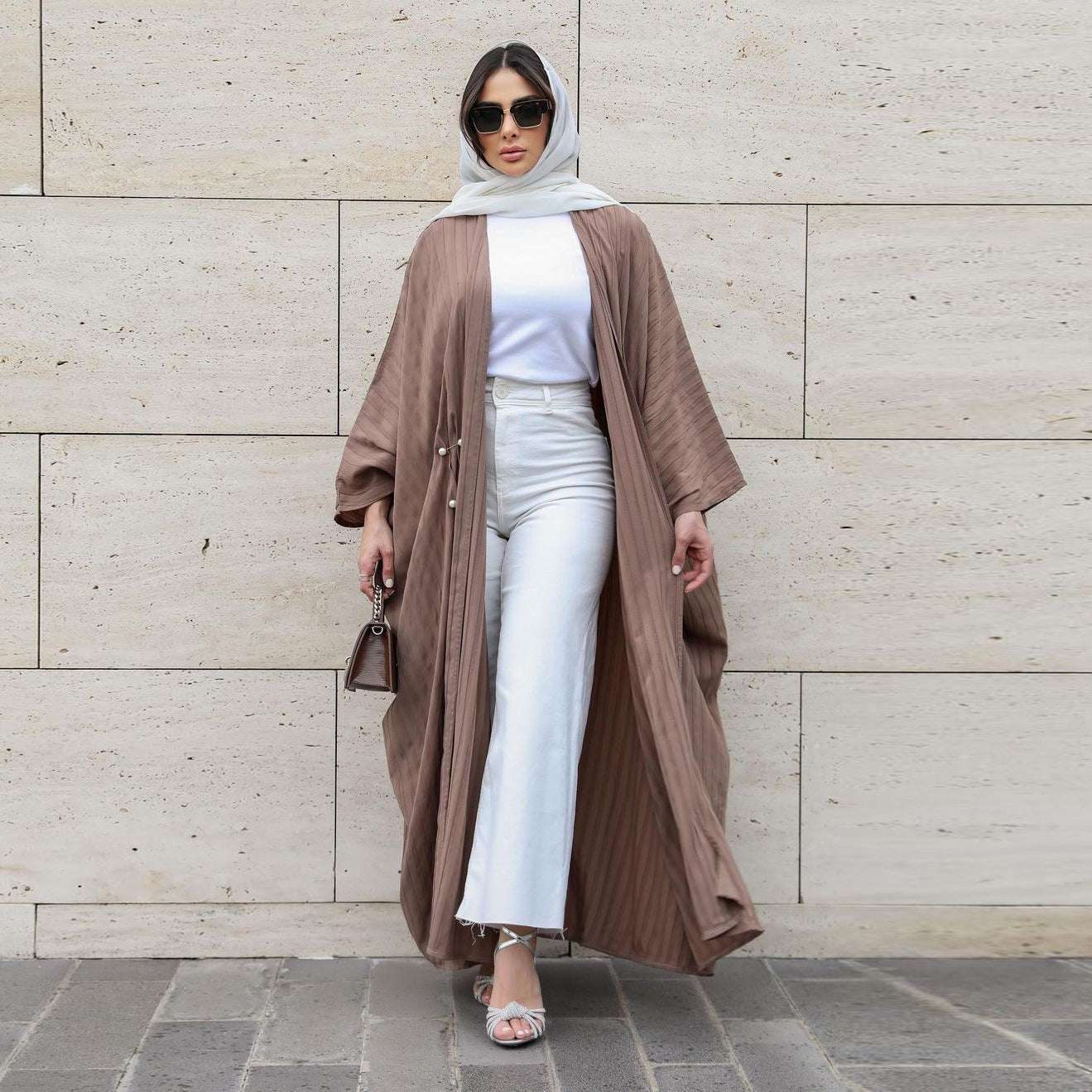 Modest Abaya Ramadan Dubai Robe Femme Musulmane Turkey Kaftan Islamic Clothing image 5
