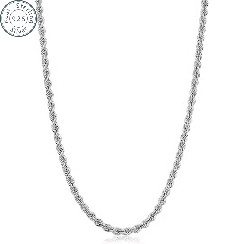 2 3 5mm Gold Rope Chain for Men & Women 18k Real Gold Plated Diamond Cut Gold N image 2