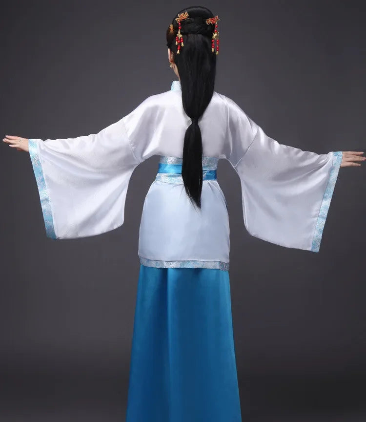 Hot sale women hanfu traditional asian dress cosplay costume Chinese Tang perfo image 5