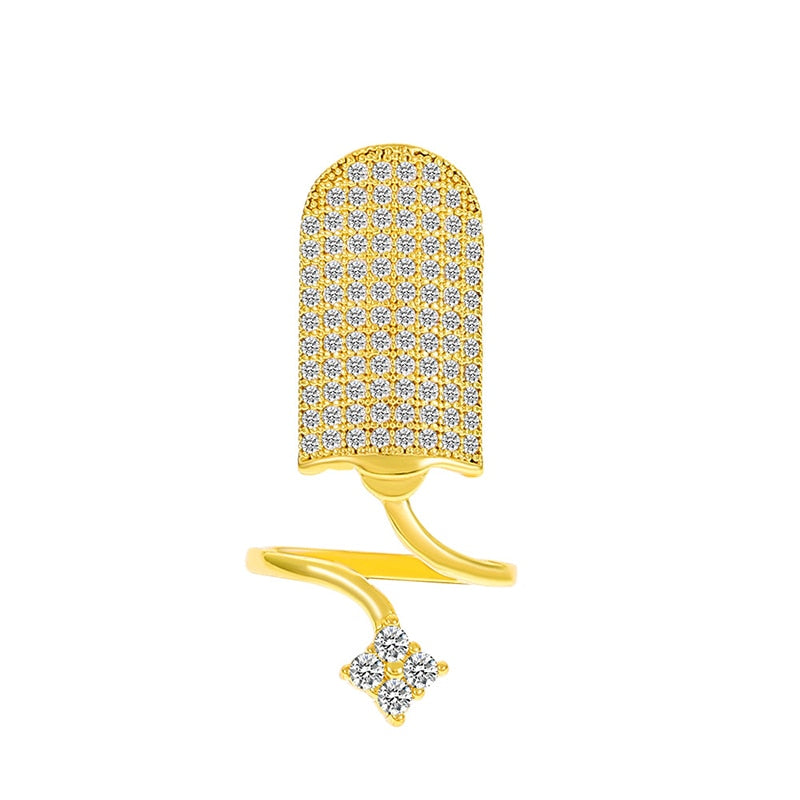 New In 2023 Luxury Nail Photo Ring Gold Silver Plated Phalanx Fashion Finger Ma image 8