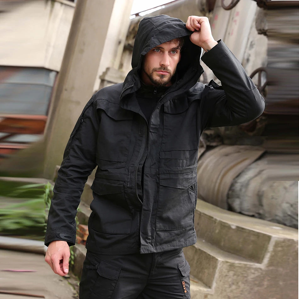 Tactical Jackets Clothes Windbreaker Field Jacket Mens Outdoor Waterproof Fligh image 1