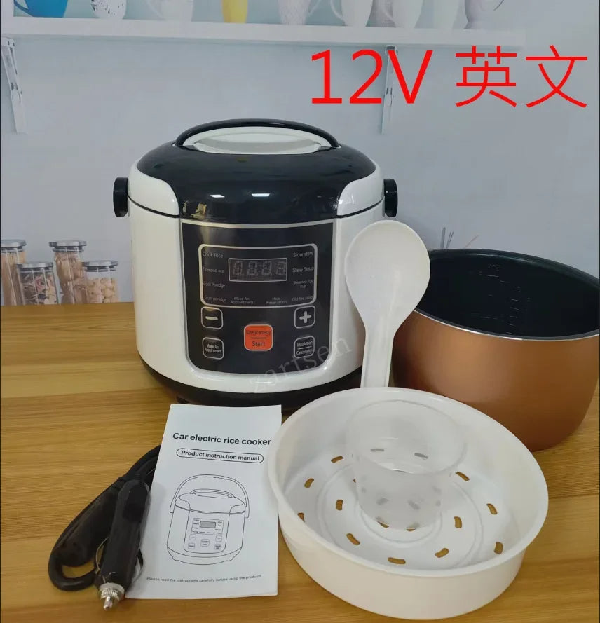 2024 24V Mini Rice Cooker Car Truck Soup Porridge Cooking Machine Food Steamer image 7