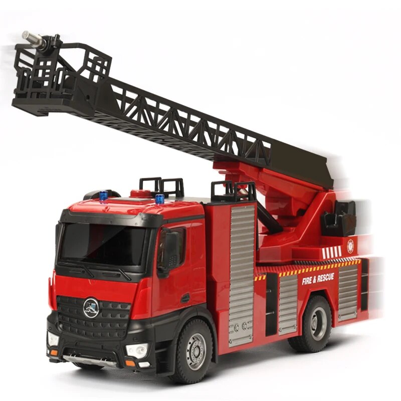 2020 version 22 channels 1/14 scale Huina 1561/1562 RC Fire Truck with ladder/w image 1