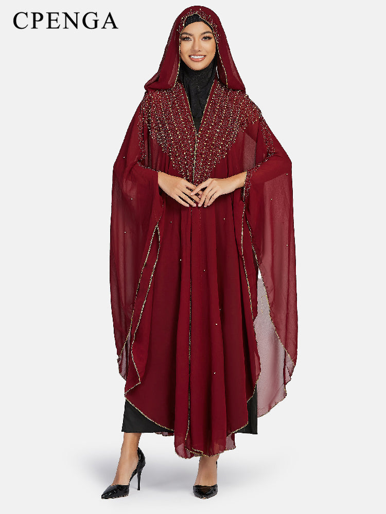Free Size African Sequins Dress for Women Traditional Kaftan Robe Elegant Ladie image 1