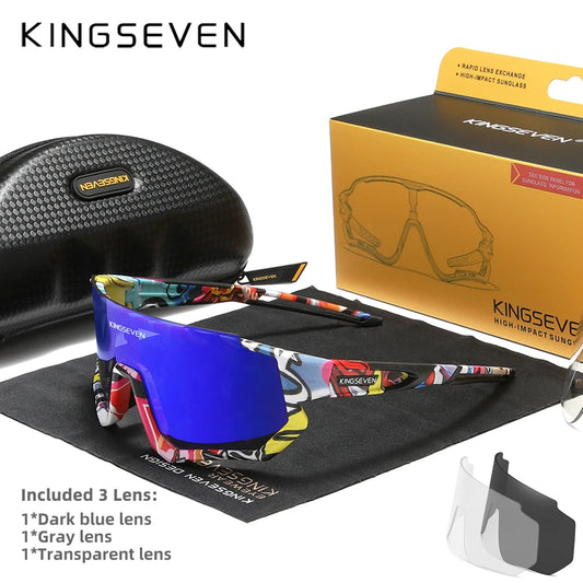 Ship From USA KINGSEVEN Brand Cycling Sunglasses Men Women Mtb Bicycle Glasses image 0