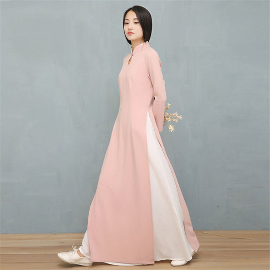 Graceful Dress for Women 2022 News AO Dai Cheongsam Vietnam Style Design Qipao  image 0