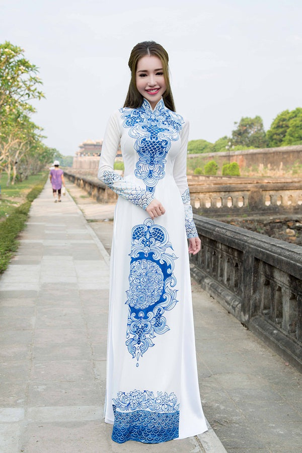 Tailored aodai vietnam clothing cheongsam aodai vietnam dress vietnamese tradit image 1