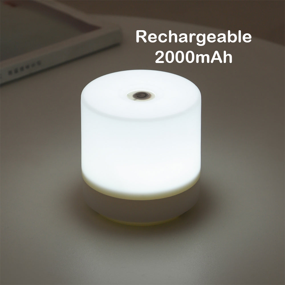Touch Bedside Lamp Small USB Charging Night Light 3 Modes Dimming Table Lamp Be image 0