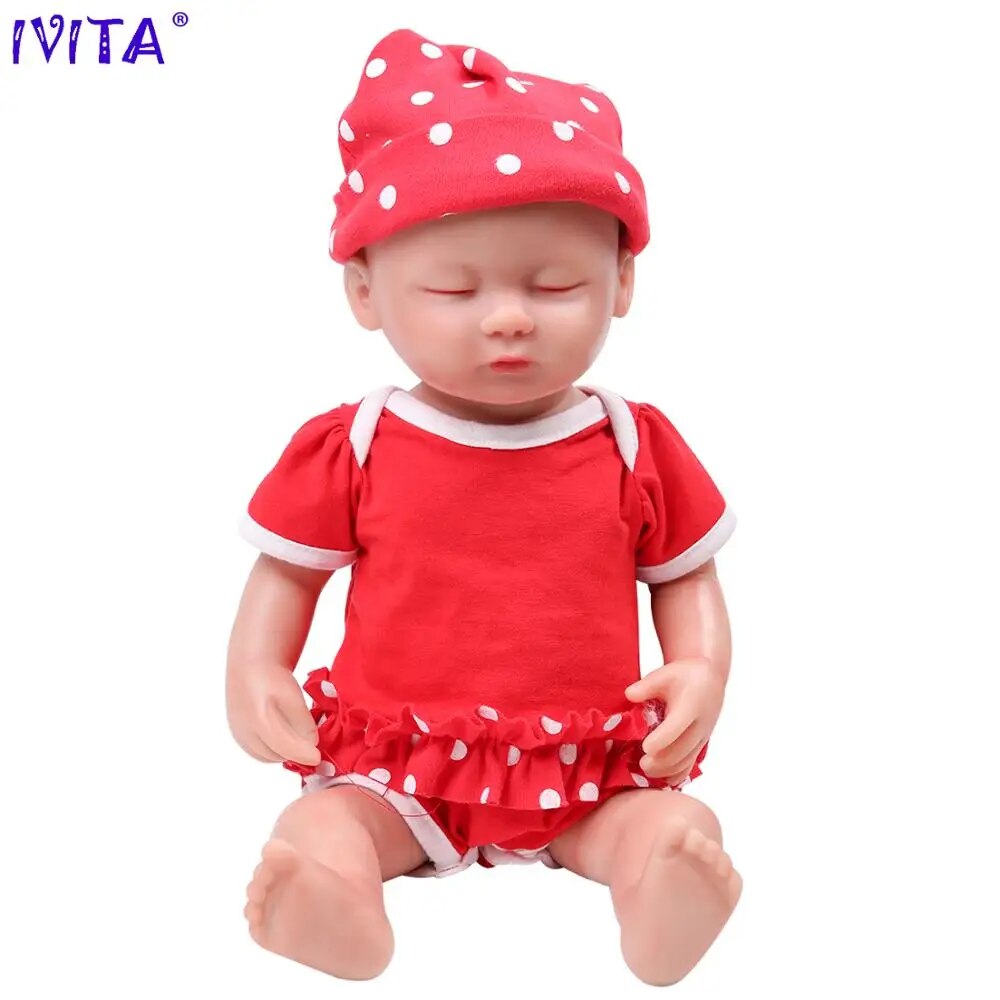 IVITA WG1509 38cm 1420g 100% Full Body Silicone Reborn Baby Dolls Realistic Gir image 1