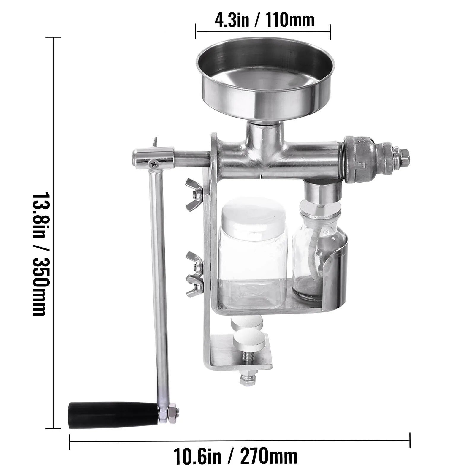VEVOR Manual Oil Press Machine 304 Stainless Steel for DIY Seed Nut Peanut Oil image 4