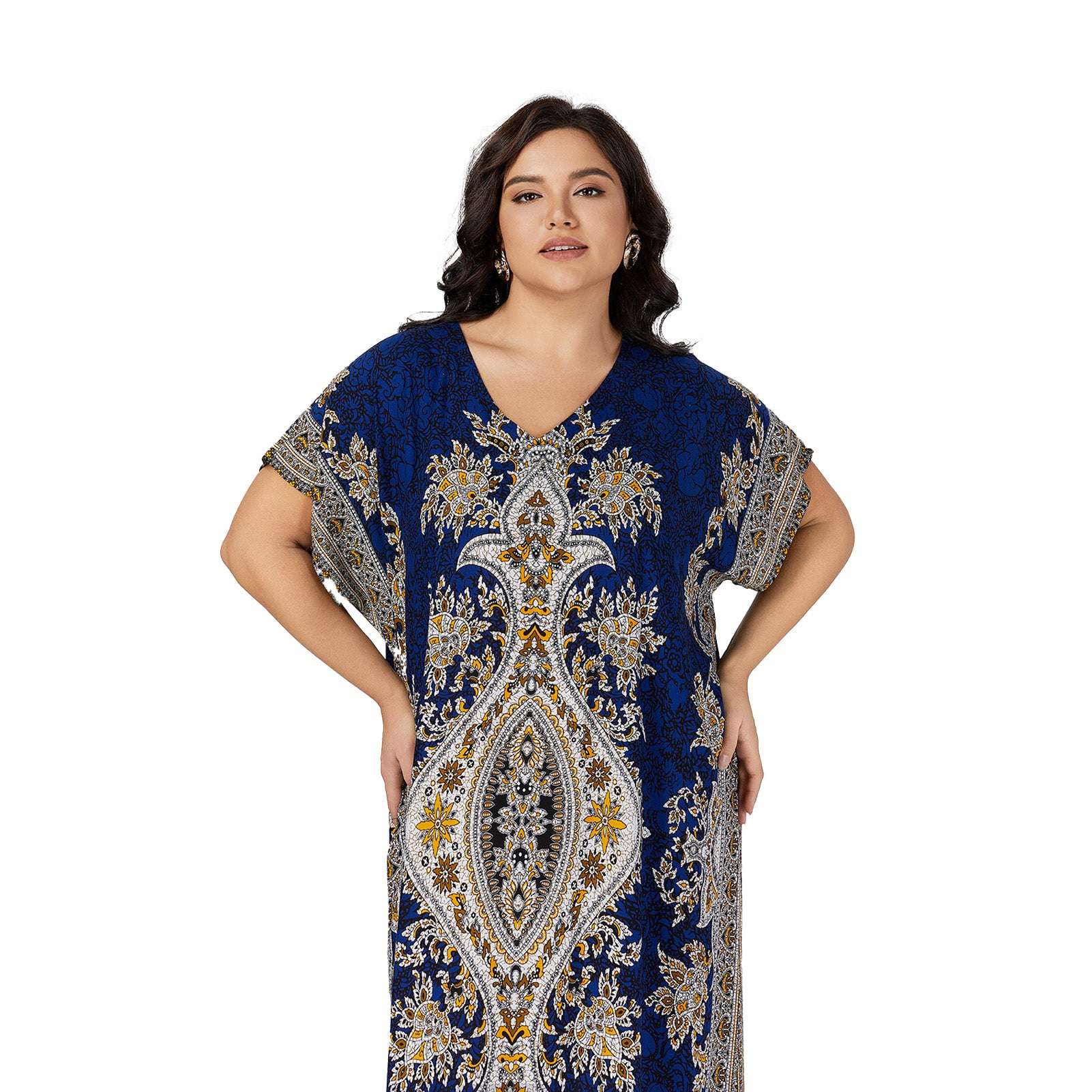 PlusSize Moroccan Traditional Dress Abaya For Women's Kaftan African Beach Dash image 8