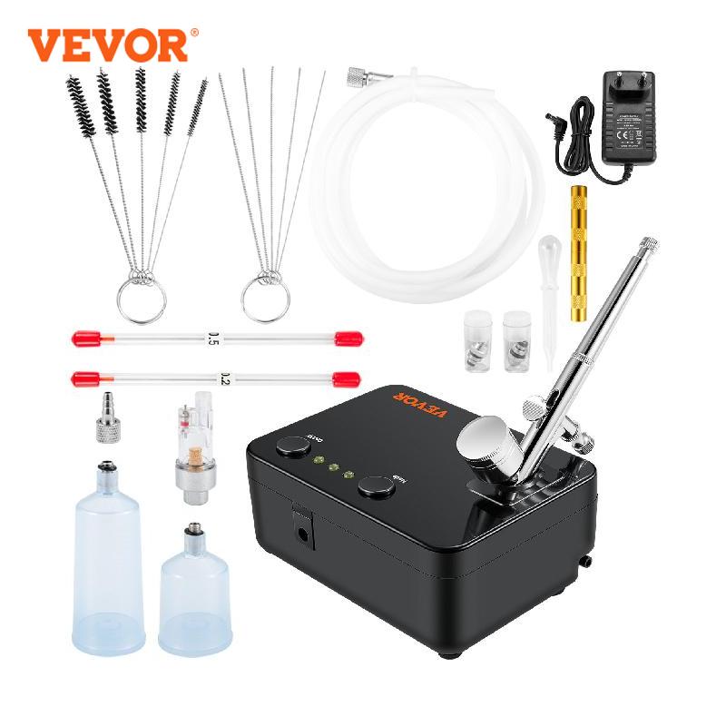 VEVOR Dual-Action Airbrush Kit Multifunctional Airbrush System Compressor 0.3mm image 0