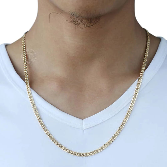 Trendsmax Men's Cuban Link Chain Necklace Gold Color  Chain Necklace Gift For M image 0