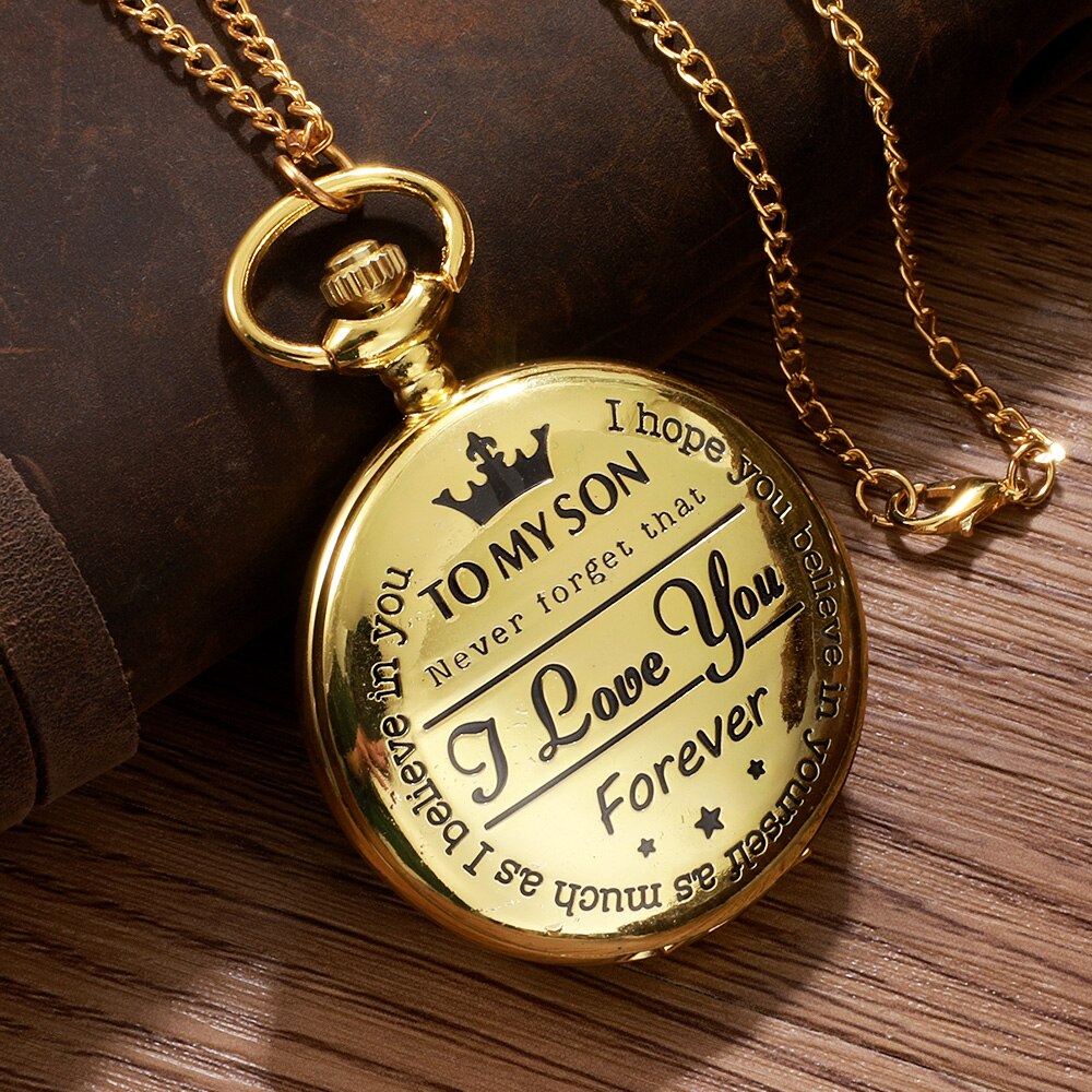 Antique Steampunk Vintage Roman Numerals Quartz Pocket Watch Gold Case Necklace image 2