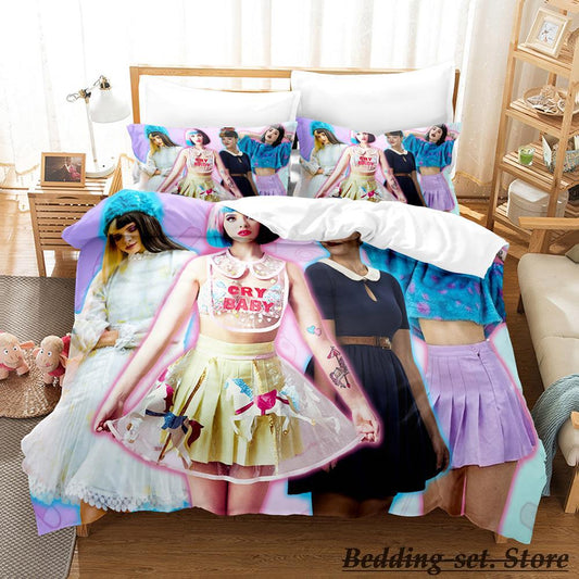 Kawaii Sexy Singer Melanie Martinez Bedding Set Single Twin Full Queen King Siz image 0