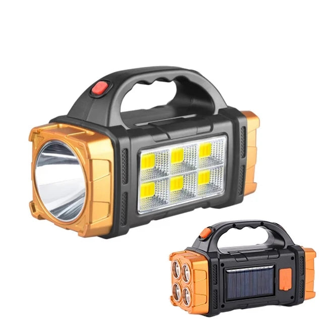 Portable Powerful USB Rechargeable Flashlight Solar LED Light With COB Work Lig image 3
