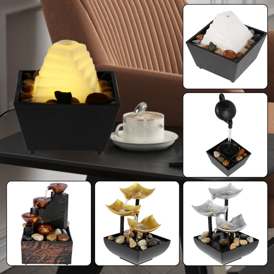 Tabletop fountain office feng shui wealth ornament meditation waterfall fountai image 0