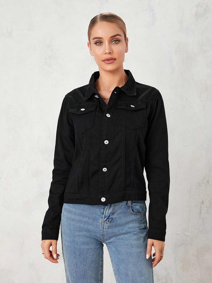 Women s Classic Black Blazer Elegant Long Sleeve Single Button Notched Lapel Su image 12