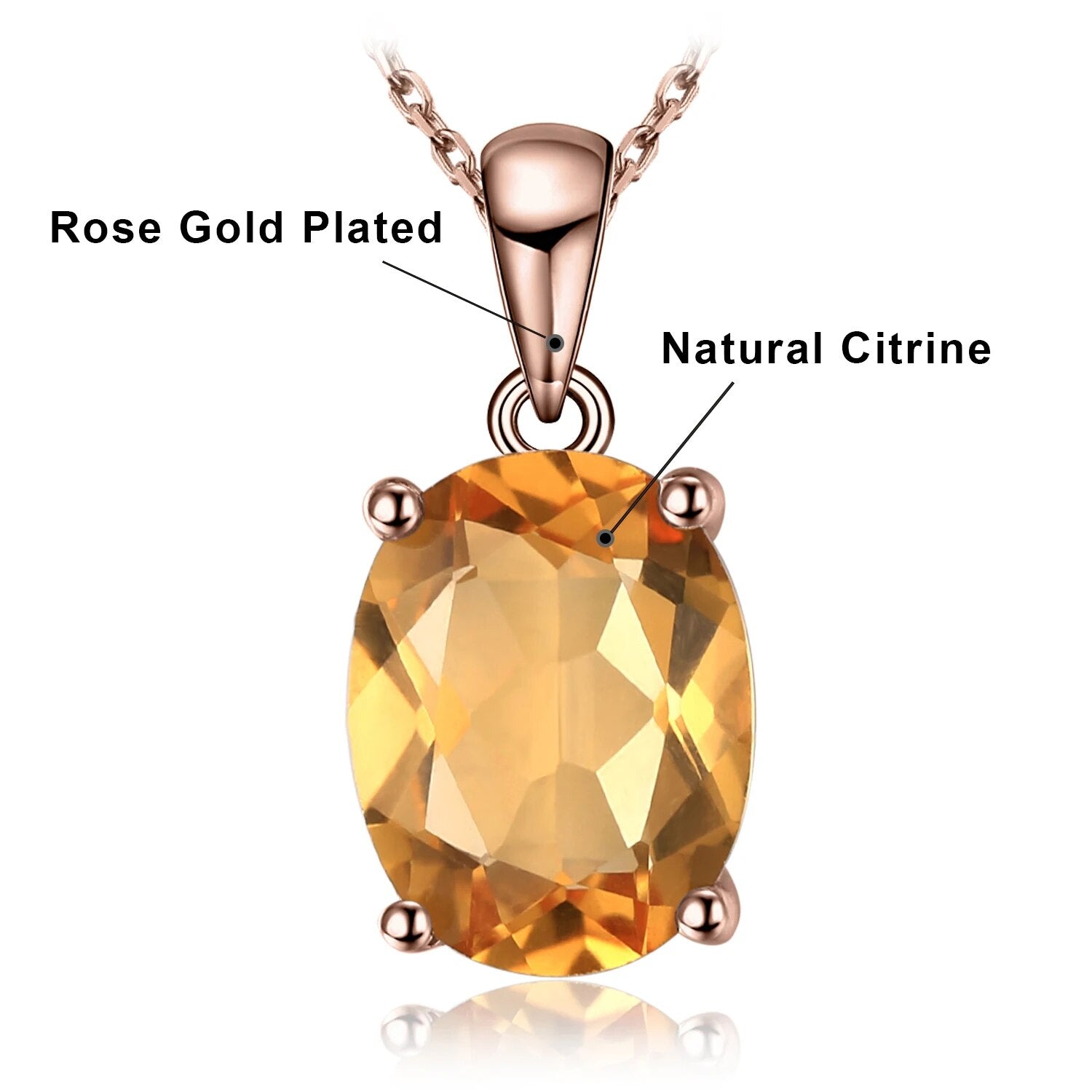 JewelryPalace Rose Gold Yellow Gold Plated Natural Amethyst Citrine Garnet Topa image 5