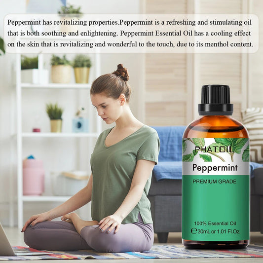 PHATOIL 3pcs Essential Oils Set for Humidifier 30ml Lavender Lemon Peppermint A image 0