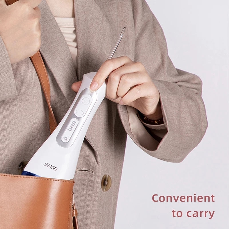 SEAGO New Oral Dental Irrigator Portable Water Flosser USB Rechargeable 3 Modes image 6