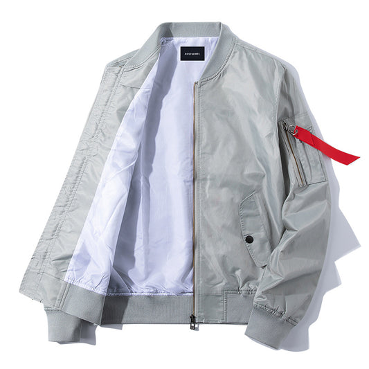 Men's Camping Ma-1 Jackets Big Size 7XL 8XL Pocket Zipper Pilot Baseball Workin image 0