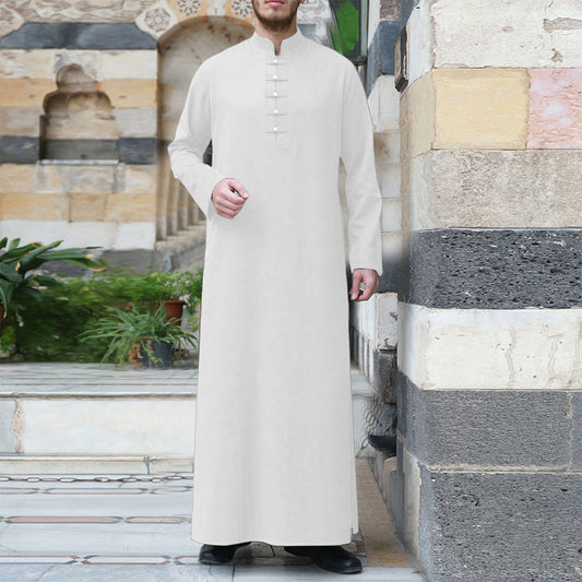 Muslim Robe Men Jubba Thobe Saudi Arabia Kaftan Pour Homme Musulman Abaya Qamis image 0